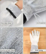 Multipurpose Wire Dishwashing Gloves | Dishwashing Rags for Wet and Dry, Steel Wire Miracle Cleaning Cloth with Glove Shape, Non-Scratch Wire Dish Cloths for Washing Dishes, Kitchen | Anti-heat aluminium gloves