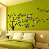 Photo Frame Tree Wall Art Stickers Vinyl Decals Home Decor Sticker Home Decor Removable, black size150x225 zy94ab