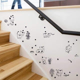 77 x 56 cm Beautiful Cats Kitchen Decoration Cartoon Black Cat Wall Sticker DIY PVC Vinyl Decorative for Walls Art Wall Stikers size 30x60 sk36005