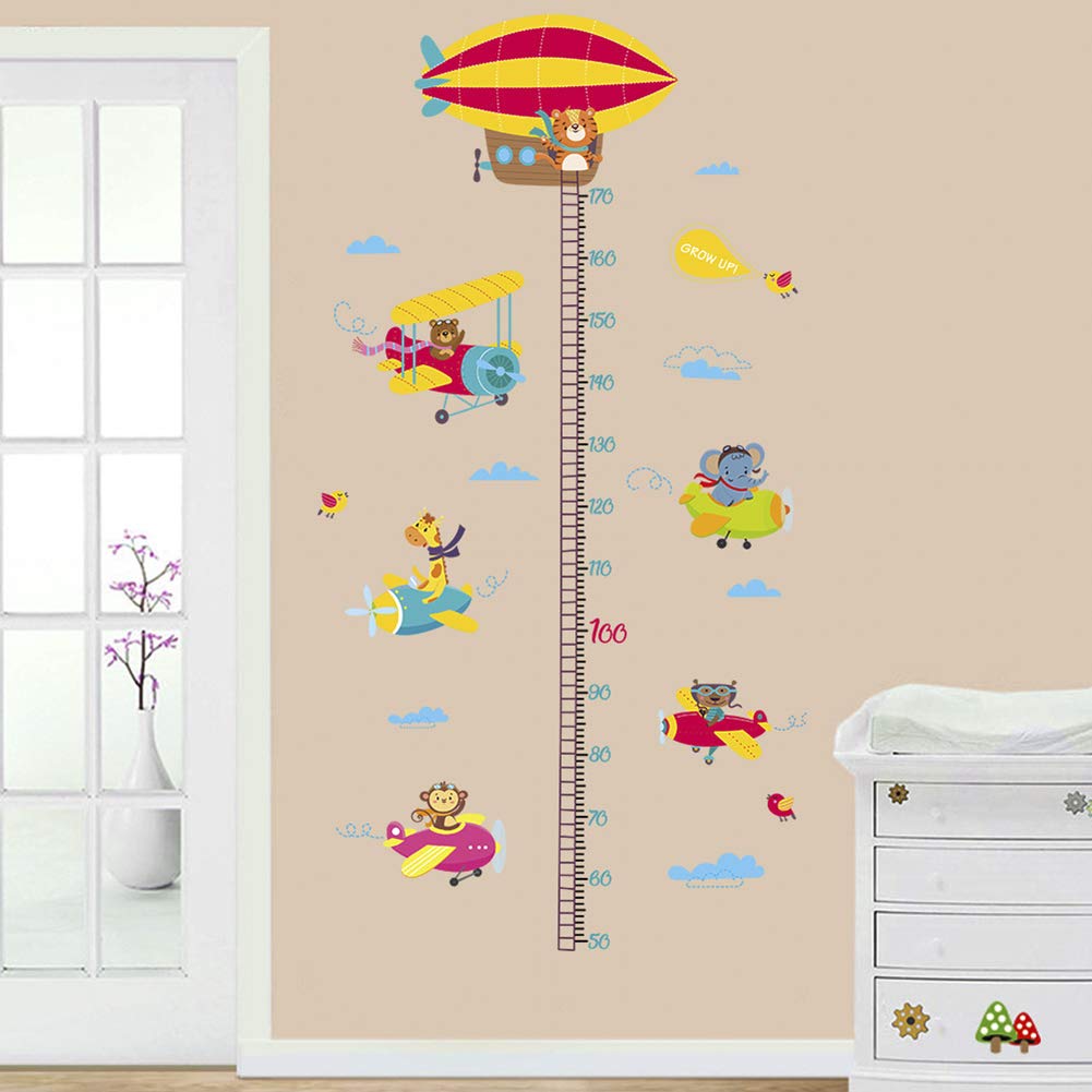 ChezMax DIY Measure Height Gauge Wall Decals Wall Stickers Xh9315