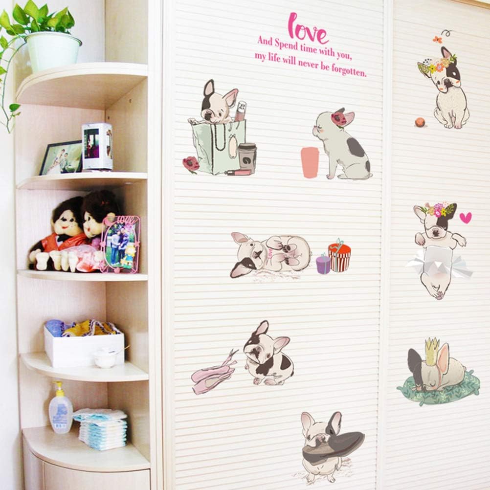 VOSAREA French Bulldog Dog Wall Sticker for Living Room Nursery TV Background size 50x70 sk7091
