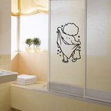 Shower Removable PVC Waterproof Home Room Decor Wall Stickers Toilet Door DIY Funny Bathroom Glass Sticker size 20x40 nc137