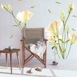 Large Removable Vinyl Self-adhesive Lily Flower Wall Sticker for Kids Room size 50x70 xls7067