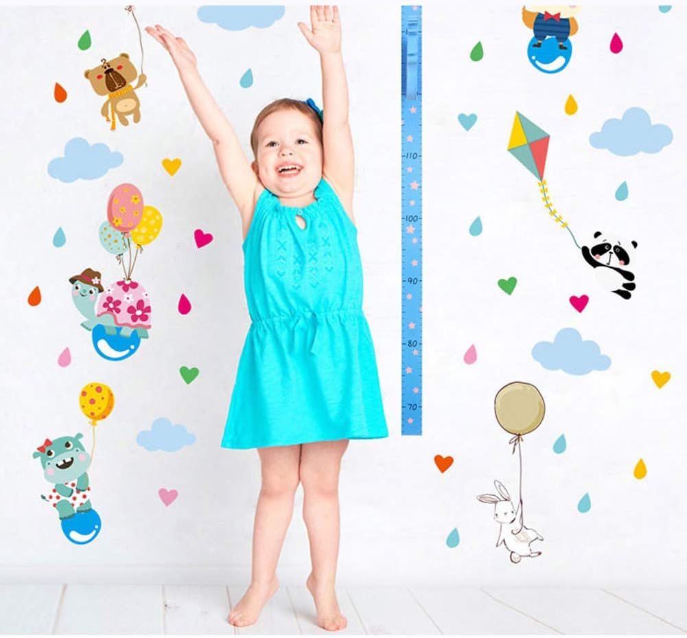 Tableau de Croissance des Enfants,En-Tête Amovible 3D EVA Elephant Enfants Hauteur Tableau Règle de la Taille Décoration Murale Amovible Autocullants Muraux de Dessins Animaux pour Chambre d'Enfants size 30x90 sk93002