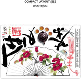 XL8293 Wall Stickers Painting Life Such as Tea Chinese Style Famous Self Adhesive Living Room Dormitory Sofa Background Wall Study Office Wallpaper