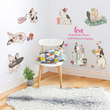 VOSAREA French Bulldog Dog Wall Sticker for Living Room Nursery TV Background size 50x70 sk7091