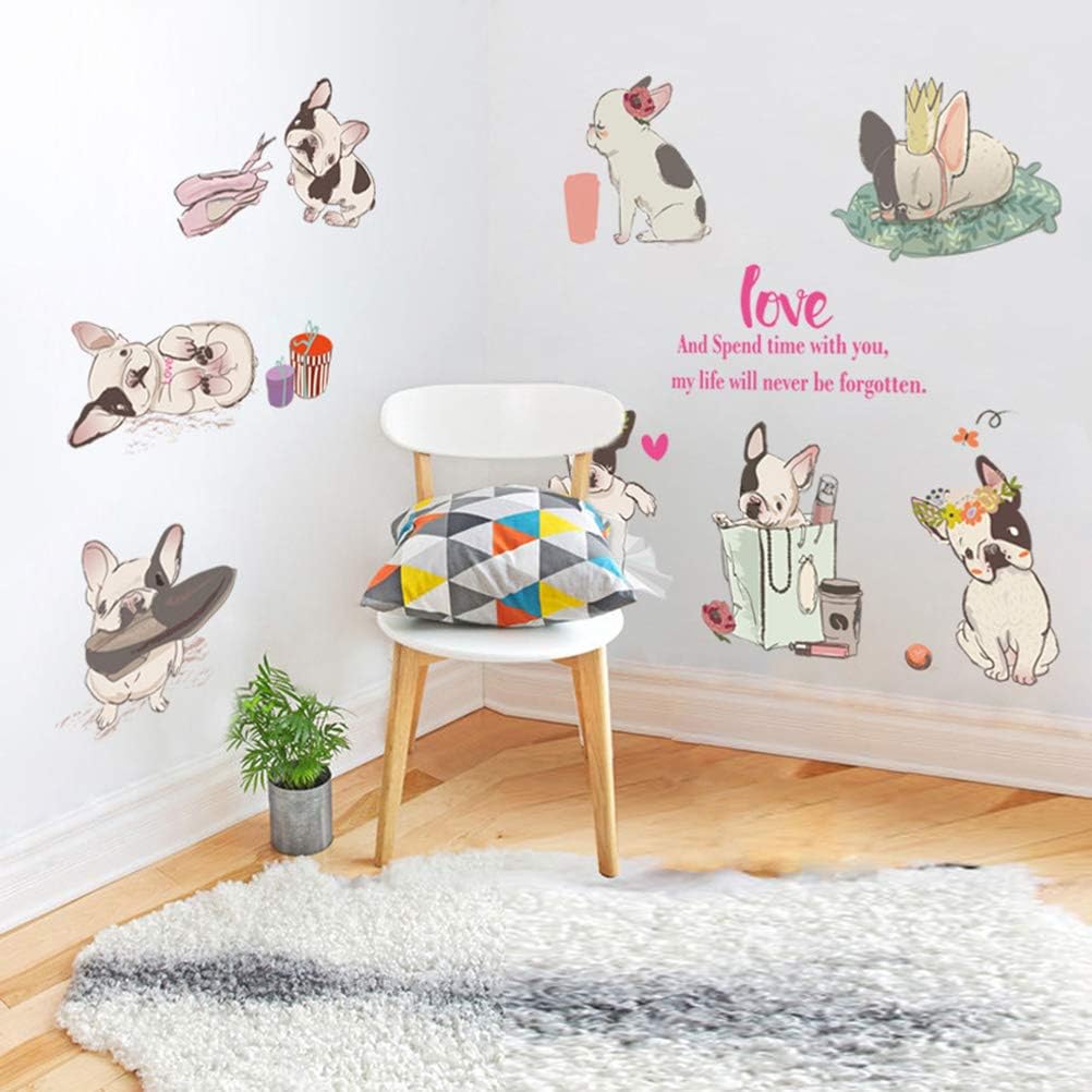 VOSAREA French Bulldog Dog Wall Sticker for Living Room Nursery TV Background size 50x70 sk7091