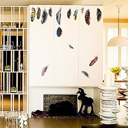 Lichi DIY Dream Feathers Wall Sticker for Home Room Decor size 50x70 sk7086