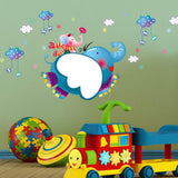 Pegatinas de pared y murales de dibujos animados Dumbo Pizarra Blanca Pegatina de pared para habitación de los niños, recámara de guardería, decoración de fondo autoadhesiva size 50x70 xls7137