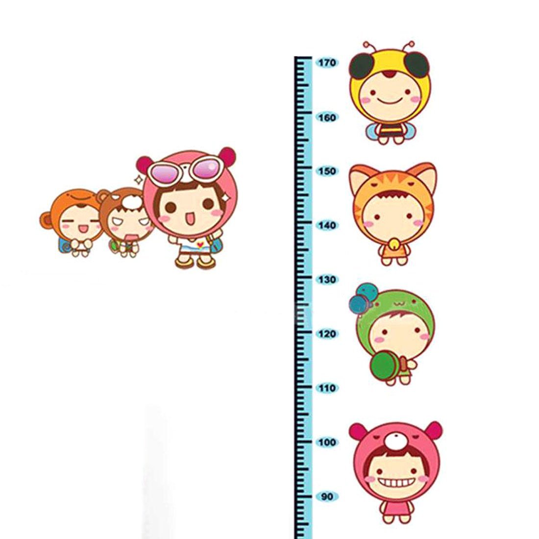 Home Removable Cartoon Height Chart Measure Decal Wall Sticker DIY size 50x70 xy8062