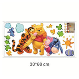 Tc1068 Winnie The Pooh Friends Wall Stickers for Kids Rooms Decorative Sticker Adesivo De Parede Removable PVC Wall Decal