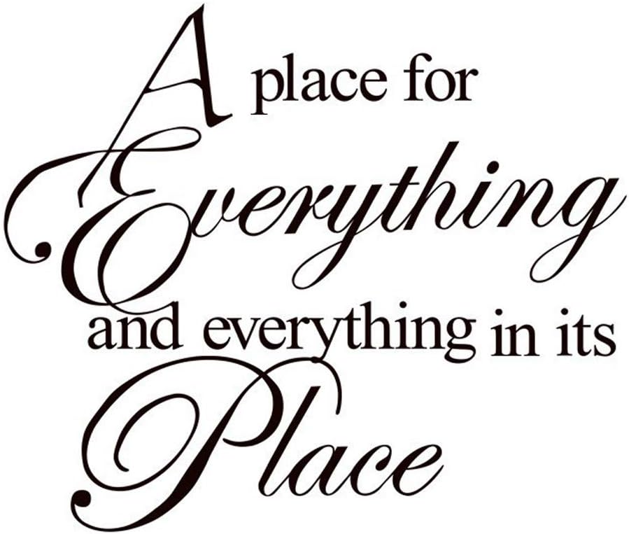 AWSN Inspirational motivational Lettering quotes Wall Decor for Women Boys Girls Kids Living Room bedroom Playroom Nursery Room Wall Stickers Decoration- A Place for Everything and Everything size 50x70 dm350029