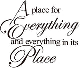 AWSN Inspirational motivational Lettering quotes Wall Decor for Women Boys Girls Kids Living Room bedroom Playroom Nursery Room Wall Stickers Decoration- A Place for Everything and Everything size 50x70 dm350029