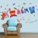 Pegatinas de pared perchero jardín de infantes aula dormitorio de dibujos animados sofá fondo pared decoración de la habitación de los niños abc1063