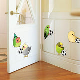 Interior color sticker "Parrots and a soccer ball" size 50x70 cm mj7015