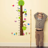 Simoshaw Height Measurement Growth Chart Tree Cute Monkey and Owls Wall Vinly Decal Decor Sticker size 50x70cm ncs006
