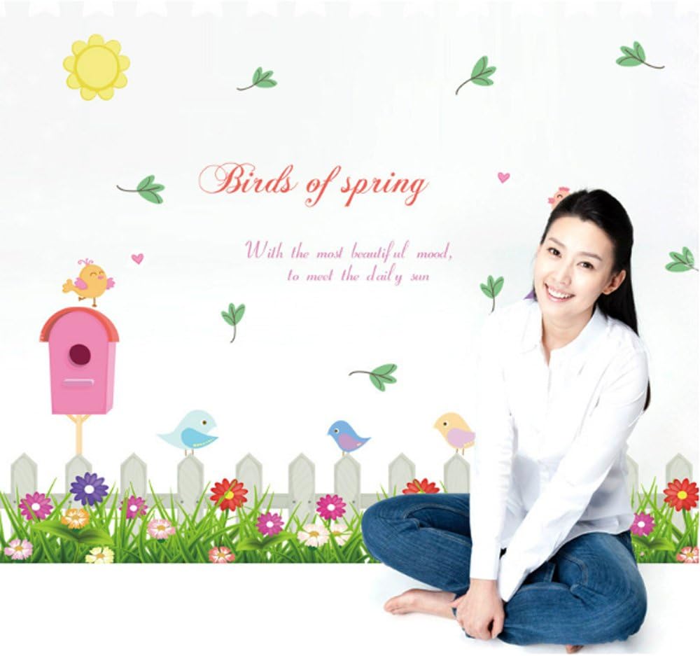 Cartoon Butterfly Flower Wall Stickers for Picture Frames Height Measurements Removable Wallpaper size 50x70 sk7008