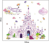 Cartoon Castle Wall Decal Home Sticker Paper Removable Living Room Bedroom Art Picture DIY Mural Girls Boys Kids Nursery Baby Playroom Decoration  size 60x90  df5079