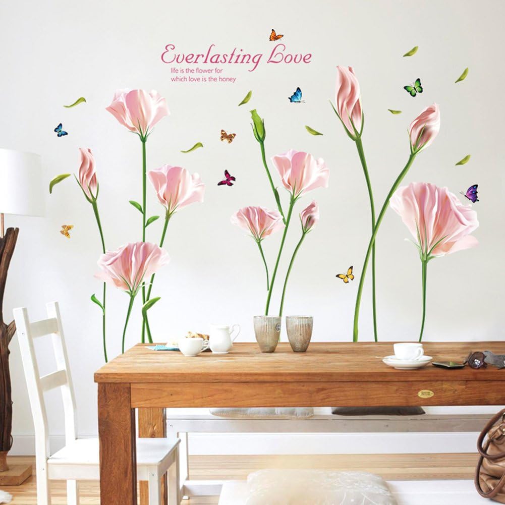 floral-butterfly-wall-sticker-removeable-sk9112b size 60x90