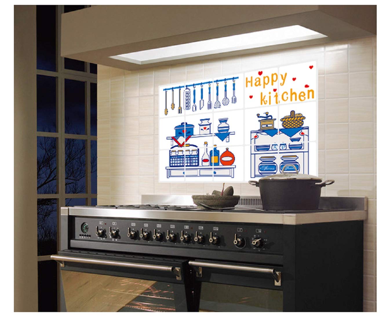 Kitchen Oil Proof Wall Sticker Heat Resistant Waterproof Self Adhesive Backsplash Cover for Kitchen Wall Protection