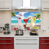 Kitchen Oil Proof Wall Sticker Heat Resistant Waterproof Self Adhesive Backsplash Cover for Kitchen Wall Protection