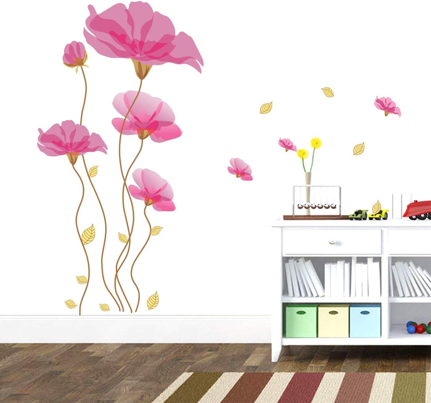 Pink Flower Wall Sticker DM570087 size 50x70