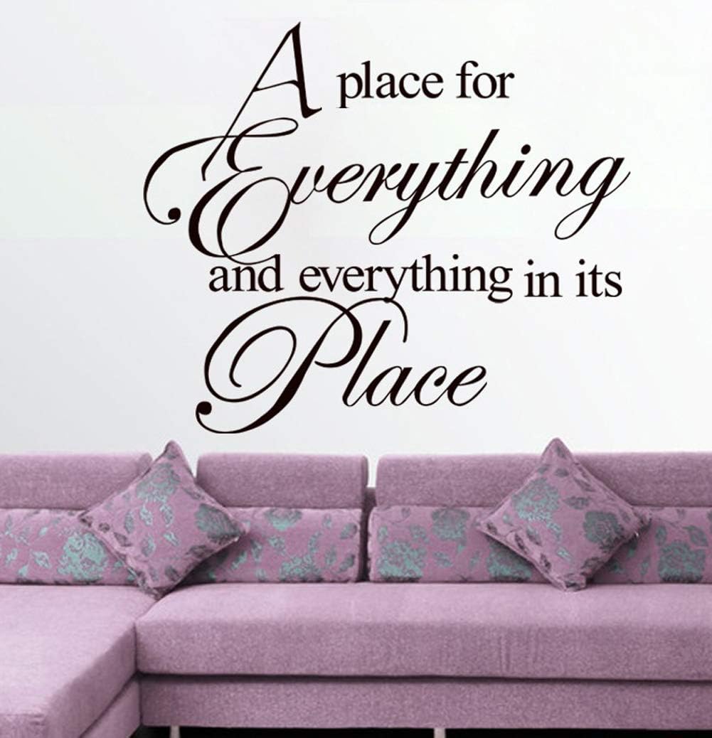 AWSN Inspirational motivational Lettering quotes Wall Decor for Women Boys Girls Kids Living Room bedroom Playroom Nursery Room Wall Stickers Decoration- A Place for Everything and Everything size 50x70 dm350029