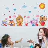 Hello Animals Stiker Dinding size 60x90 sk9322  wall sticker kids Sticker
