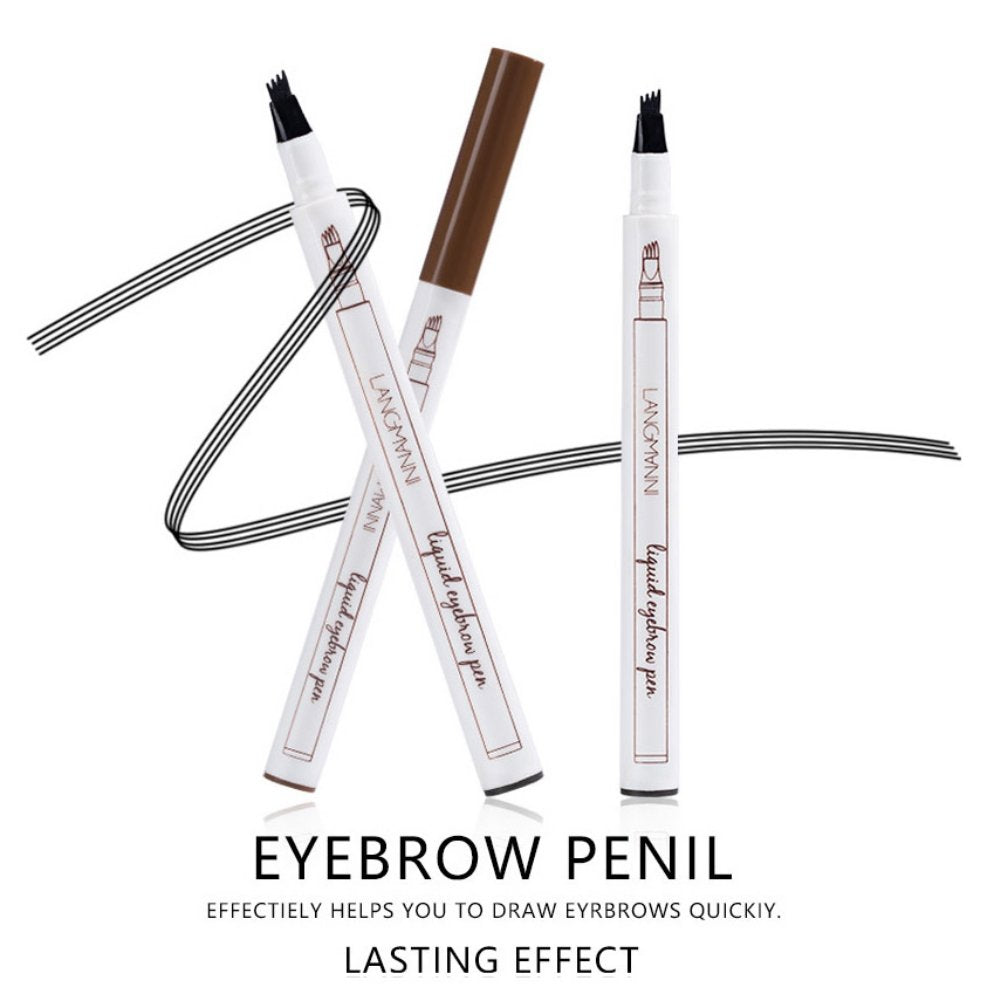 1 Piece 4 Tip Eyebrow Pen | Waterproof Tattoo Tint Fine Sketch Liquid Eyebrow Pencil | Creates Natural Makeup Effect