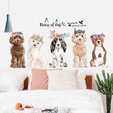 huangliao Fancy of Dog Wall Stickers Wall Decor for Bedroom Living Room Removable Vinyl Art Mural Decals for Girls Boys size 60x90 xl8359  kids Sticker
