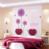 Flower Butterfly Print Adhesive Wall Sticker Decal Wallpaper  size 60x90 ay9127