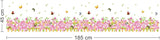 Amazon Brand - Solimo Wall Sticker for Living Room (Floral Fence, Ideal Wall,stick size 50x7. dm570160