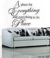 AWSN Inspirational motivational Lettering quotes Wall Decor for Women Boys Girls Kids Living Room bedroom Playroom Nursery Room Wall Stickers Decoration- A Place for Everything and Everything size 50x70 dm350029