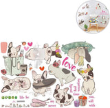 VOSAREA French Bulldog Dog Wall Sticker for Living Room Nursery TV Background size 50x70 sk7091