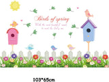 Cartoon Butterfly Flower Wall Stickers for Picture Frames Height Measurements Removable Wallpaper size 50x70 sk7008