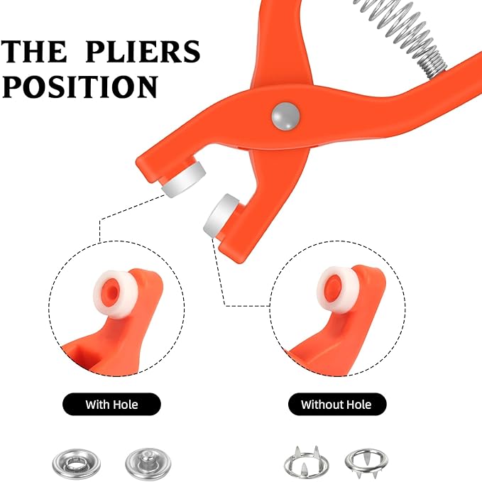 Tich Button Machine Plier plastic Body | Button Fixer Plastic body with 25 Buttons