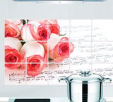 Kitchen Oil Proof Wall Sticker Heat Resistant Waterproof Self Adhesive Backsplash Cover for Kitchen Wall Protection