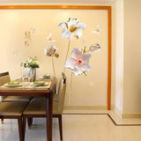 Relief Flower Wall Stickers Bedroom Decor Living Room Wall Decals Tv Sofa Background Decoration Wall Decor size 60x90 sk9288