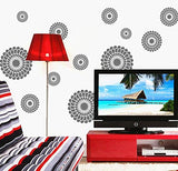 Circle Combination Wall Sticker Sofa Background Abstract Circle Window Glass Decor stickers Ay9038