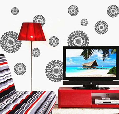 Circle Combination Wall Sticker Sofa Background Abstract Circle Window Glass Decor stickers Ay9038