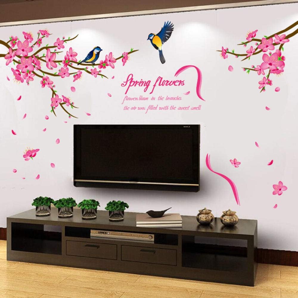 HomeLover Romantic Flowers Wall Stickers for Living Room Decoration