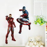 Superhero Wall Decals, 2 Pcs Large Waterproof Superhero Wall Kitchen Sticker Removable Decor Mural for Wall Bathroom Bedroom Living Room Kitchen size 50x70 ncs1440