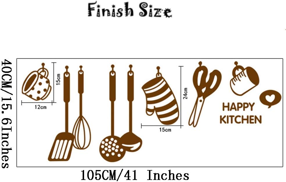 Cooking Wall Stickers Removable Kitchen & Dining RoomN DIY Wall Decal Kitchen Rules Art Home Mural Décor Vinyl Wall Art Inspirational Quotes Decorations size 45x60 ay6017a