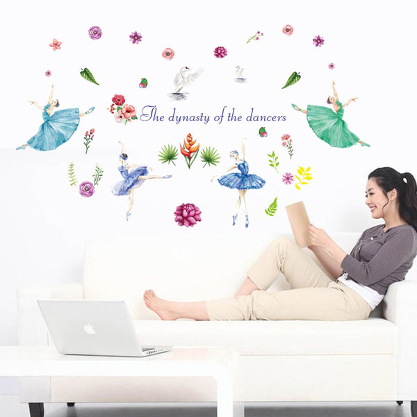 Creative girl room bedroom wall stickers