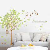 Cartoon Animal Butterfly Flower Wall Stickers Photo Frame Height Measurement Home Decor Baby Kids Girls Bedroom Kitchen Decoration