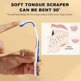 1 Piece Tongue Scraper | Tongue Cleaner | Double Head Tongue Cleaner | Reduce Bad Breath (random color)