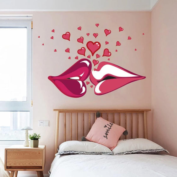 DM570065 Wall Stickers for Living Room Wall Stickers Wholesale Romantic Kiss Love Decorative Wall Stickers for Bedroom Bedroom Decor