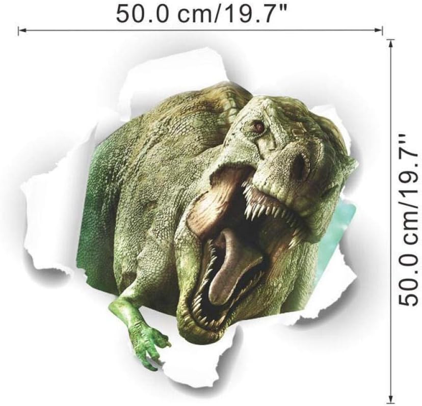 Wall Sticker 3D hole cartoon movie Dinosaur ComiWall Sticker 3D hole cartoon movie Dinosaur Coming in boy kids fans love gift decal wall sticker home decoration stickers 50x50  ncx008