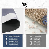 Nonslip Soft Rubber Bath Mat for Bathtub and Shower, Anti Slip Bacterial Anti Bacterial Machine Washable PVC Bath Mat for Bathroom Bathroom Written Mat (random color)