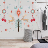 Merry Christmas Bird Deer Wall Sticker Home Decal Removable PVC Murals Wallpaper Girls Boys Kids Baby Nursery Bedroom Living Room Bathroom Kitchen Window Playroom Decor